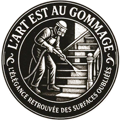 Logotype Noir et blanc de L'art est au Gommage